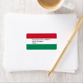 ハンガリーの旗が付いているカスタムなラベル ラベル (インサイチュ)