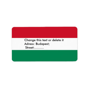 ハンガリーの旗が付いているカスタムなラベル ラベル