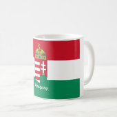 ハンガリーの旗のマグ コーヒーマグカップ (正面右)