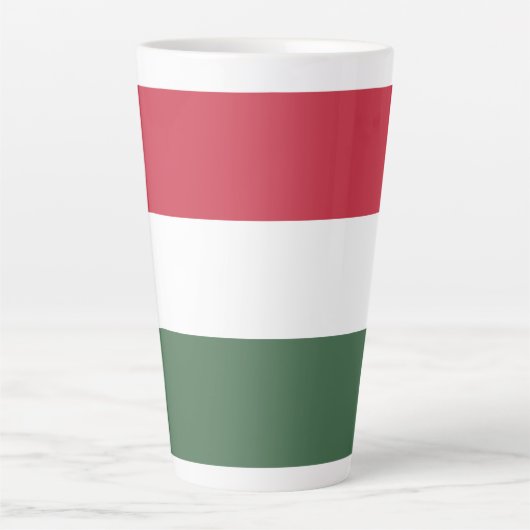 ハンガリーの旗 カフェラテマグ (正面)