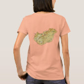 ハンガリーの旗+地図Tシャツ Tシャツ (裏面)