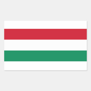 ハンガリーの旗Stickers* 長方形シール