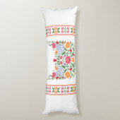 ハンガリーの民俗パターン- Kalocsaの刺繍の花 ボディピロー (裏面 (縦))