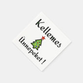 ハンガリーの祝日の挨拶 スタンダードカクテルナプキン (角)