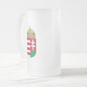 ハンガリーの紋章 フロストグラスビールジョッキ (正面左)