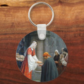ハンガリーの聖エリザベス食べ物を与えト貧人 キーホルダー (正面)