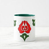 ハンガリーの花のモチーフ-赤いチューリップ マグカップ (中央)