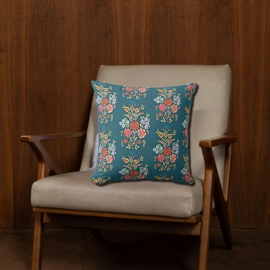 ハンガリーの花の模様 クッション