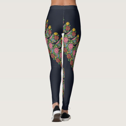 ハンガリーの花柄 レギンス (裏面)
