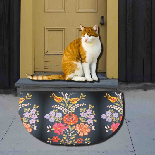 ハンガリーの花鮮やか色 ドアマット