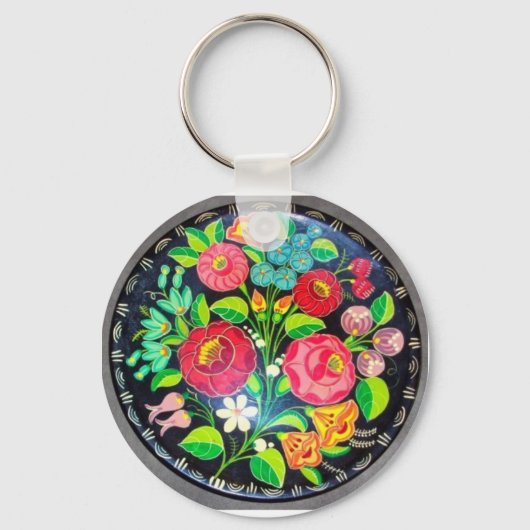 ハンガリーの花 キーホルダー (正面)