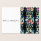 ハンガリーの花 – シルバー 箔カード (内部)