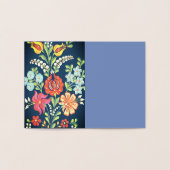 ハンガリーの花 – シルバー 箔カード (内部)