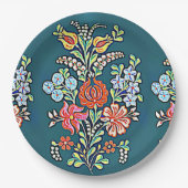 ハンガリーの花 ペーパープレート (正面)