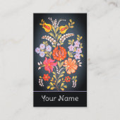 ハンガリーの花 – 鮮やか色 名刺 (正面)