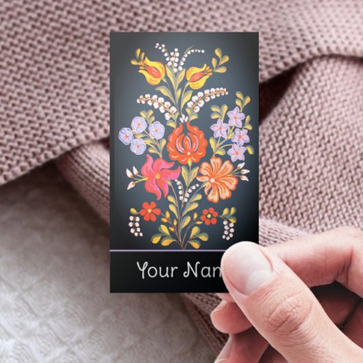 ハンガリーの花 – 鮮やか色 名刺