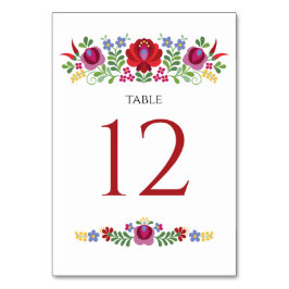 ハンガリーの赤いパプリカのテーブルカード テーブルナンバー