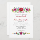 ハンガリーの赤い唐辛子を使ったデザインの結婚式招待状 招待状 (正面/裏面)