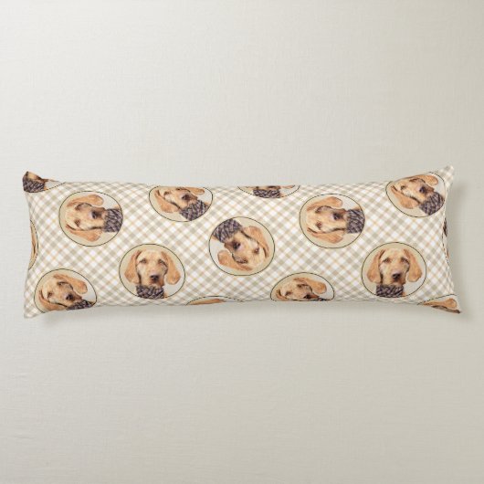 ハンガリーの金髪のヴィツラ絵を描の可愛いドッグアート ボディピロー (裏面)