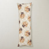 ハンガリーの金髪のヴィツラ絵を描の可愛いドッグアート ボディピロー (裏面 (縦))