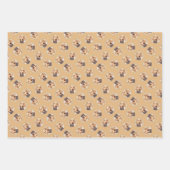 ハンガリーの金髪のヴィツラ絵を描の可愛いドッグアート ラッピングペーパーシート (正面3)