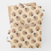 ハンガリーの金髪のヴィツラ絵を描の可愛いドッグアート ラッピングペーパーシート (インサイチュ)