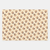 ハンガリーの金髪のヴィツラ絵を描の可愛いドッグアート ラッピングペーパーシート (正面)