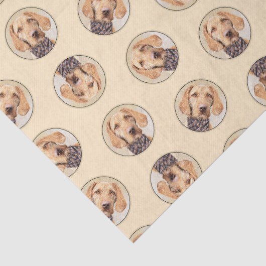 ハンガリーの金髪のヴィツラ絵を描の可愛いドッグアート 薄葉紙 (詳細)