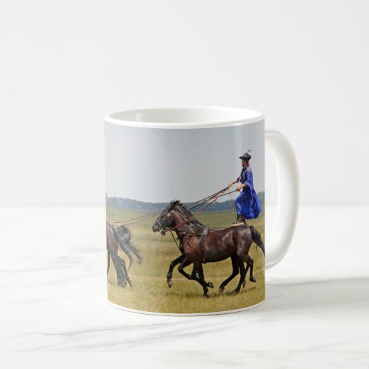 ハンガリーの騎兵と馬 コーヒーマグカップ (正面右)