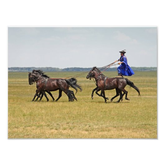 ハンガリーの騎兵と馬 フォトプリント            (正面)