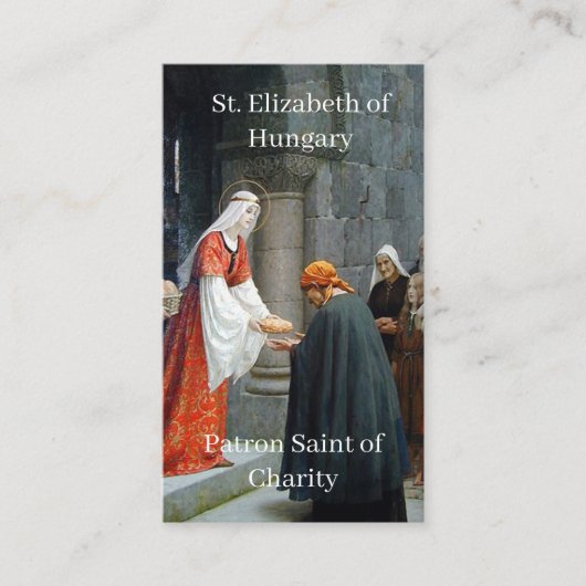 ハンガリーのSt. Elizabethカスタマイズ可能な祈りの言葉カード コーリングカード (正面)