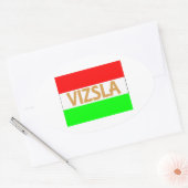 ハンガリーのvizsla名 – フラグ.jpg 楕円形シール (封筒)