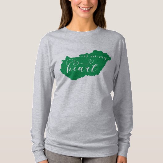 ハンガリーは私のハート Tシャツ (正面)