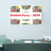 ハンガリーカラフルの花パーソナライズされた- 横断幕 (トレードショー)