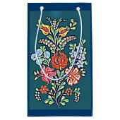 ハンガリーカラフルの花 スモールペーパーバッグ (裏面)