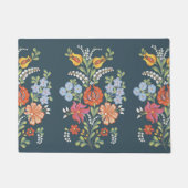 ハンガリーカラフルの花 ドアマット (正面)