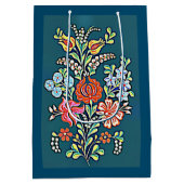 ハンガリーカラフルの花 ミディアムペーパーバッグ (裏面)