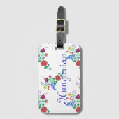 ハンガリーカロッサエンブリタリーフォークアート ラゲッジタグ (正面縦)