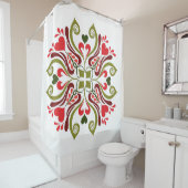 ハンガリーチューリップフローラモチーフ シャワーカーテン (インサイチュ)