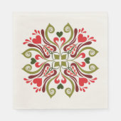 ハンガリーチューリップフローラモチーフ スタンダードランチョンナプキン (正面)