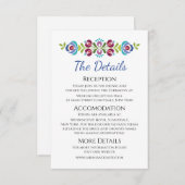 ハンガリーデザインバイオレット結婚フローラ エンクロージャーカード (正面/裏面)