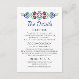 ハンガリーデザインバイオレット結婚フローラ エンクロージャーカード