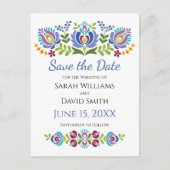 ハンガリーデザインバイオレット結婚フローラ 案内ポストカード (正面)