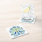 ハンガリーデザインブルーバードコースター スクエアペーパーコースター (インサイチュ)