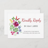 ハンガリーデザインレッドペッパー 出欠カード (正面/裏面)