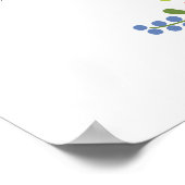 ハンガリーデザイン赤い花座席表 ポスター (角)