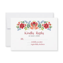 ハンガリーデザイン赤い花