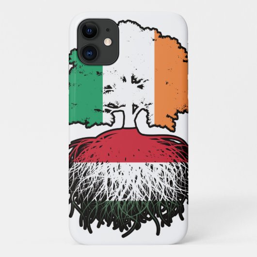 ハンガリーハンガリーアイルランドの木のルーツ国旗 Case-Mate iPhoneケース (裏面)