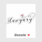 ハンガリーハート国旗 シール (シート)