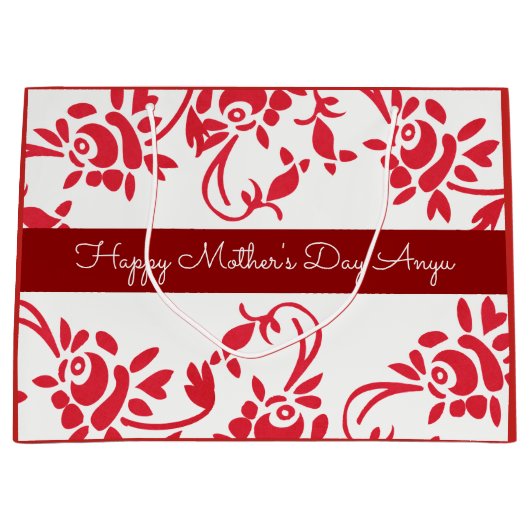 ハンガリーパーソナライズされたの数々の大事な行事 ラージペーパーバッグ (正面)